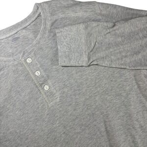 Old Navy Mens Light Gray Long Sleeve Henley Shirt Size‎ XL